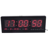 LED Kalender Uhr Wanduhr mit LED Temperatur Datum LED Wall Clock für Büro, Wohnzimmer oder Küche