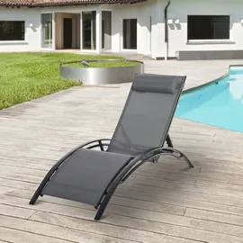 Outsunny Sonnenliege 171 x 64 x 82 cm Grau