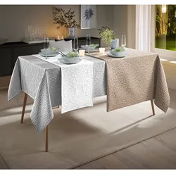 Tischdecke Gr. 7, grau (hellgrau), Ø:155cm, Tischdecken