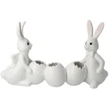GOEBEL Hasenfigur mit Vase Snow White Porzellan 16 cm