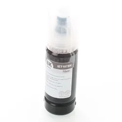 Kompatible Nachfüllflasche Tinte für Epson 107 Schwarz für Ecotank ET18100 von ABC