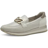 Jana Damen Slipper mit Dicker Sohle Vegan, Mehrfarbig (Beige/Gold), 41 EU