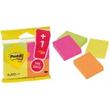 Post-it 3 + 1 GRATIS: Post-it® Super Sticky Notes 653 Haftnotizen farbsortiert 3 Blöcke + GRATIS 1 Blöcke