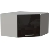 Feldmann-Wohnen Eckhängeschrank 60 x 36 x 60 cm Schwarz Hochglanz