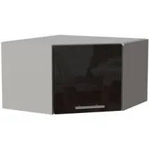 Feldmann-Wohnen Eckhängeschrank 60 x 36 x 60 cm Schwarz Hochglanz