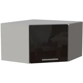Feldmann-Wohnen Eckhängeschrank 60 x 36 x 60 cm Schwarz Hochglanz