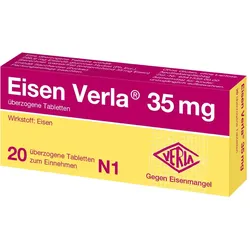 Eisen Verla 35 mg überzogene Tabletten 20 St