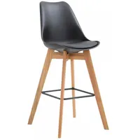 CLP Barhocker Metz Kunststoff, natura/schwarz