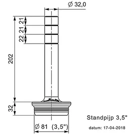 Reginox Standrohrventil 3,5", R26434,