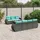 vidaXL Gartensofa-Set 8-tlg. blau/schwarz