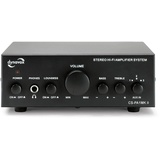 Dynavox CS-PA1 MK II Mini Stereo-Verstärker, Klangregelung für Bass und Hochton, 3,5 mm Klinken-Anschluss für Kopfhörer, schwarz