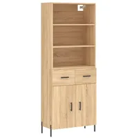 VidaXL Highboard Sonoma-Eiche 69,5x34x180 cm Holzwerkstoff