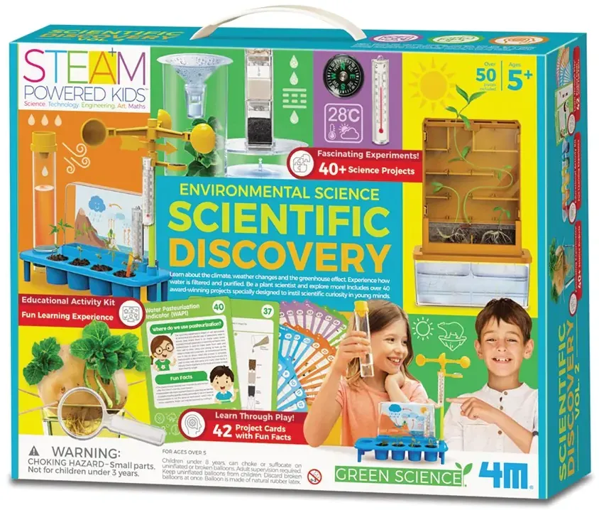 4M Umweltwissenschaft Entdeckerset Experimentierkasten Kinder 5-10 Jahre Kunststoff - 40 Experimente, MINT, inkl. Anleitung