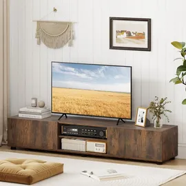 Costway TV-Lowboard 160 x 35 x 30 cm Braun Holz