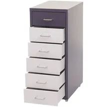 Mendler Boston Rollcontainer 69x28x41 cm dunkelgrau