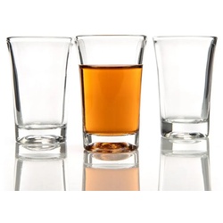 BigDean Schnapsglas 6 x Schnapsgläser 4cl Shotgläser Spülmaschinenfest Stamperl, Glas
