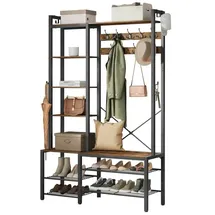 Möbel Kraft Kompaktgarderobe Dacey 120 x 190 cm Braun