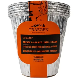 Traeger Einlage für Fett- und Aschebehälter 5 Stück Aluminium grau