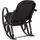 Mendler Schaukelstuhl M41 Patchworkleder 55 x 90 x 55 cm Braun