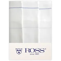 Ross 3er Pack Zwirn Halbleinen Geschirrtücher Kellnertuch 45x65 cm | blau - blau