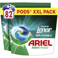 Ariel Allin1 PODS, Flüssigwaschmittelkapseln 82 Wäschen, Touch Of Lenor Unstoppables, Tiefenreinigung für lang anhaltende Frische