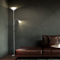 Deckenfluter Stehleuchte Lampe LED Leselampe flexibel Wohnzimmerleuchte H 180 cm