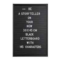 Relaxdays Letterboard 30 x 45 cm Schwarz
