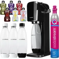 Wassersprudler SodaStream Art Black + SodaStream Flaschen 2 Stk 1L Fuse White - Schwarz