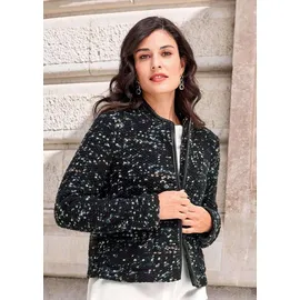 ALBA MODA Kurzblazer Kurzjacke Grün/Schwarz 48