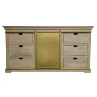 Wolf Möbel Sideboard (160x40x85), KEYWEST Kommode mit 6 Schubladen/Schiebetür