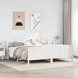 vidaXL Massivholzbett 180 x 200 cm Weiß