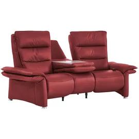Hukla Sessel Corina Leder 202 x 112 x 103 cm Rot mit Relax-Funktion