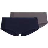 SKINY Cotton Advantage, Farbe:Mehrfarbig, Menge:2er Pack (1x 2er), Wäschegröße:L, Artikel:-S951 bluevolcanic selection, Obermaterial: 94% Baumwolle, 6% Elasthan, unifarben, bequem, Unterhosen Panty, bequem, flaches Gummi, hüfthoch, Baumwollmix