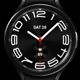 Samsung Galaxy Watch6 Classic Schwarz 47 mm LTE Hybrid Eco Leder Band Schwarz M/L