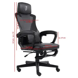 Trisens Chefsessel Kunststoff Schwarz