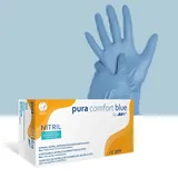 AMPri pura comfort blue L Gr. 9, puderfrei, untsterile Nitrilhandschuhe, 100 Stück/Box