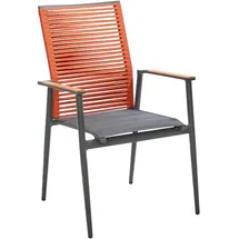Musterring Gartenstuhl Amsterdam 61 x 94 x 66 cm anthrazit/rot 1 St.