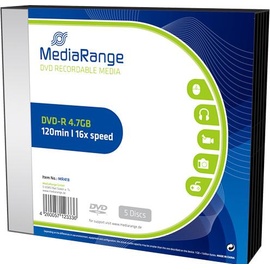 MediaRange DVD-R 4,7GB 16x 5er Jewelcase