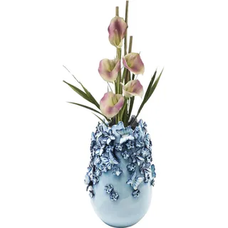 Kare DESIGN Vase Butterflies 35,5 cm Porzellan Blau