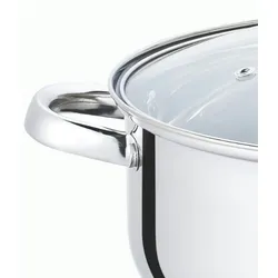Kochtopf 9 L Edelstahl 24 cm mit Deckel Suppentopf Gulaschkessel Universaltopf Induktion