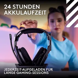 Logitech Astro A50 (Gen 5) LIGHTSPEED kompatibel mit Dolby Atmos inkl. Basisstation, kabellos, Over-ear Gaming Headset Bluetooth Schwarz