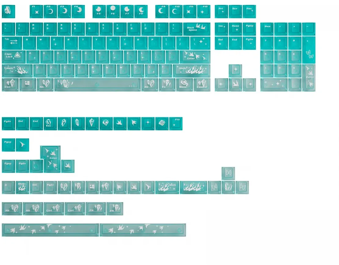 Keymoji Gem Series - Phosphophyllite Keycap Set
