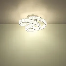 GLOBO Deckenleuchte 1 LED Kristalle silberfarben