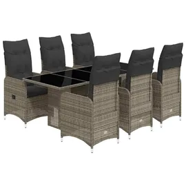 vidaXL Garten-Bistro-Set 7-tlg. Grau