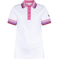 Cross Stripe Polo White L