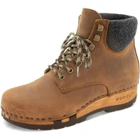woody Damen Mona Clog Stiefelette, Tabacco, Größe 41