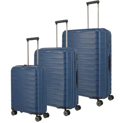 Travelite Mooby 4 Rollen Kofferset 3-teilig  blau