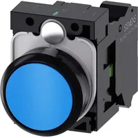 Siemens 3SU11000AB503BA0 3SU1100-0AB50-3BA0 Drucktaster Frontring Kunststoff, rund Knopf Schwarz,