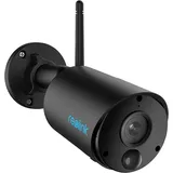 Reolink Überwachungskamera Akku Aussen, 2K 3MP Wiederaufladbare Kabellose WLAN IP Kamera Outdoor mit KI-Erkennung, PIR-Sensor, Zeitraffer, 10m IR-Nachtsicht, microSD-Kartenslot, Argus Eco in Schwarz