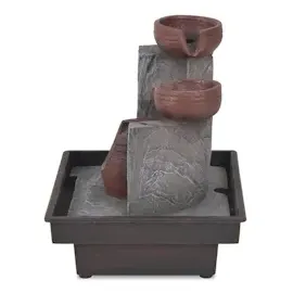 vidaXL Zimmerbrunnen mit LED Polyresin